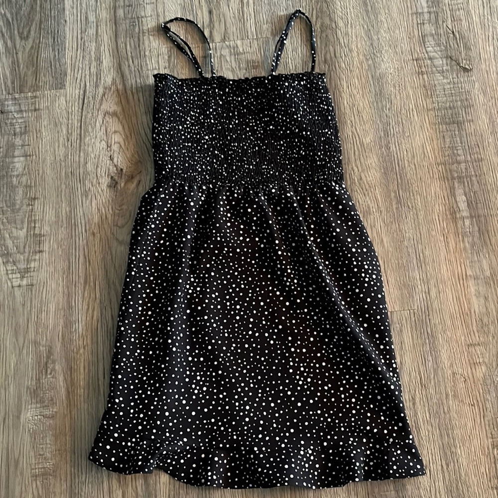 white dotted dress size (xs)